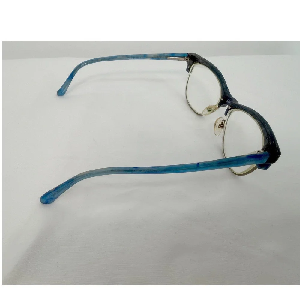Rickey Smiley Eyewear RS 205 Blue Textured Cat Eye Optical Frames Chic 103-119